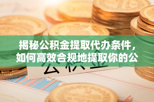 澜沧揭秘公积金提取代办条件，如何高效合规地提取你的公积金