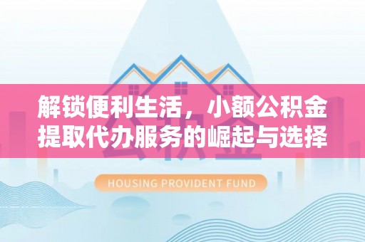 澜沧解锁便利生活，小额公积金提取代办服务的崛起与选择