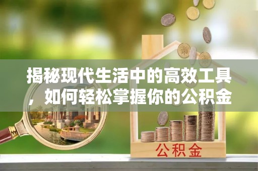 澜沧揭秘现代生活中的高效工具，如何轻松掌握你的公积金查询方式